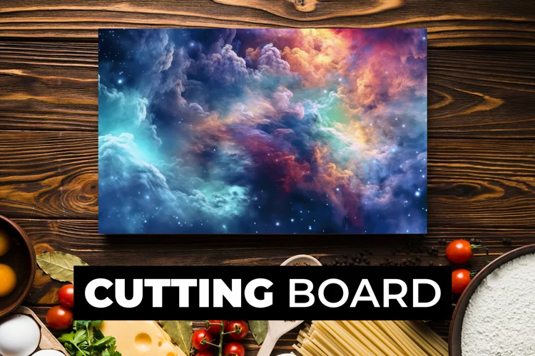 Colorful Galaxy Cutting Board sublimation