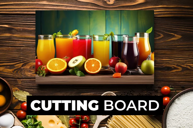 Mix Fruit Juices Cutting Board sublimation