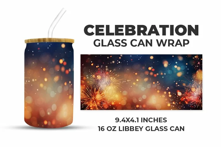 Celebration Glass Can Wrap