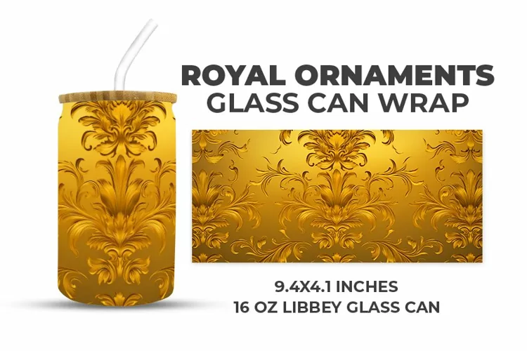 Royal Ornaments Glass Can Wrap