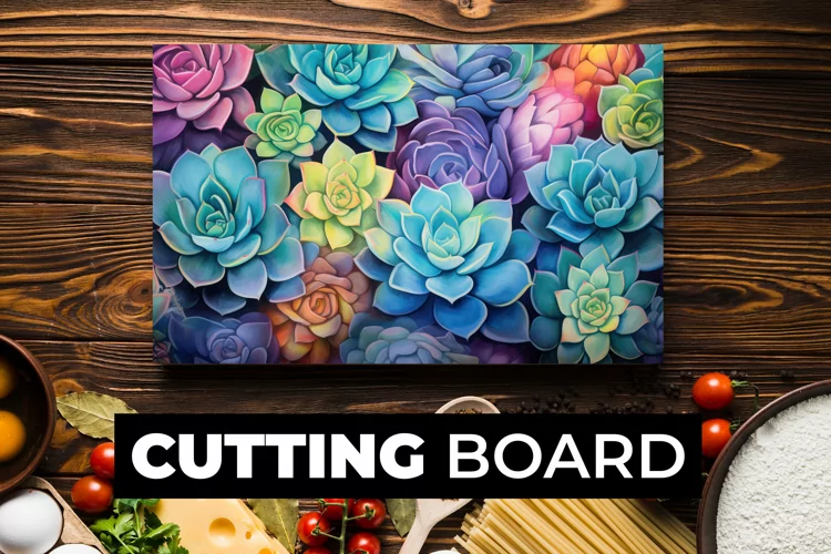 Colorful Flower Cutting Board Sublimation