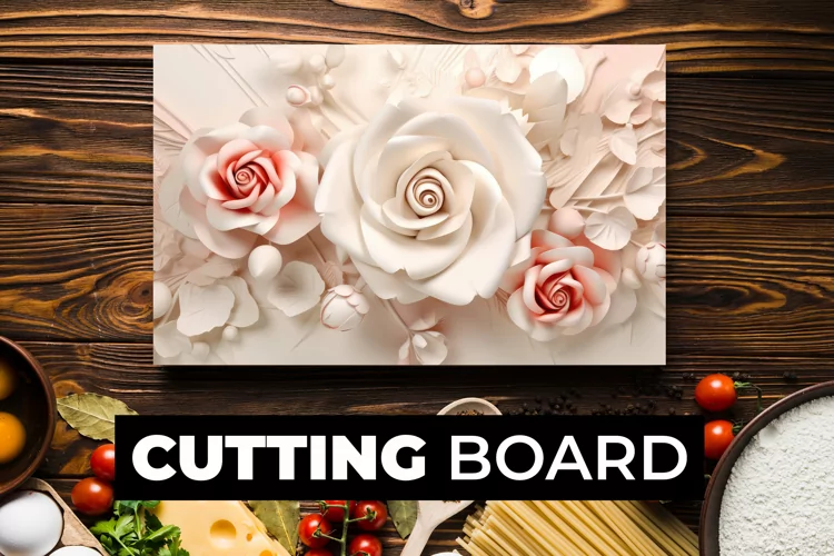 3D Flowers Cutting Board Sublimation