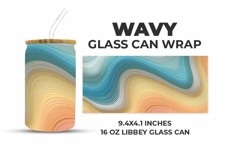 Wavy Glass Can Wrap