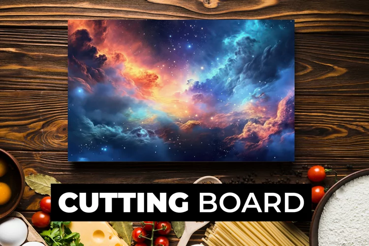 Colorful Galaxy Cutting Board sublimation