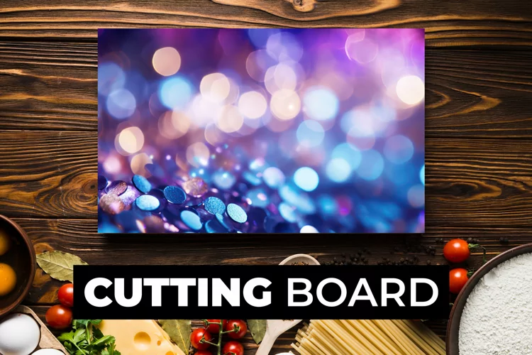Purple Bokeh Cutting Board Sublimation
