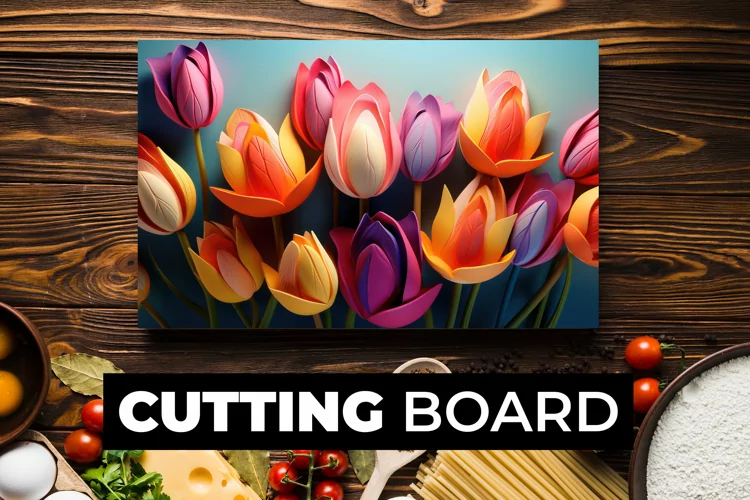 3D Flowers Cutting Board sublimation