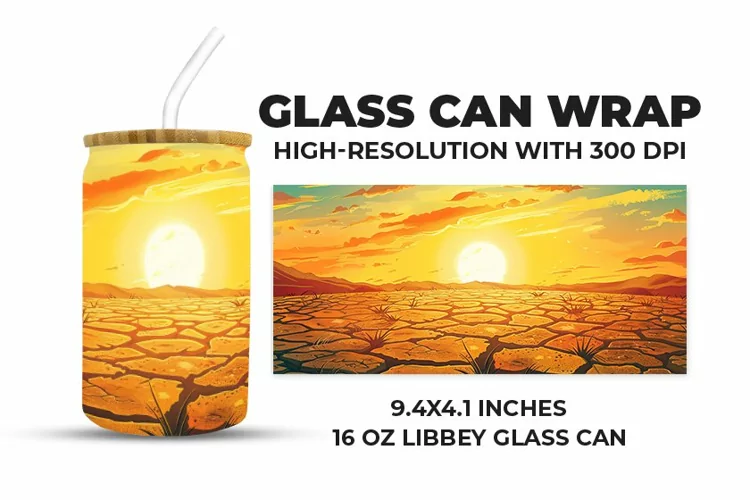 Sunset Glass Can Wrap