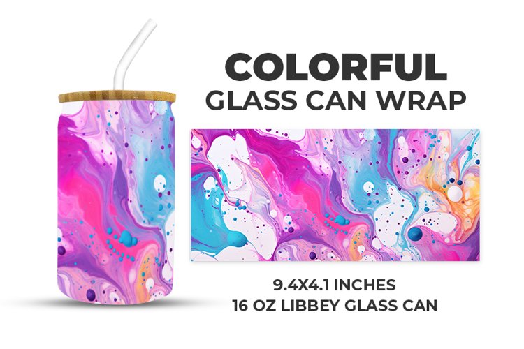 Colorful Glass Can Wrap example image 1