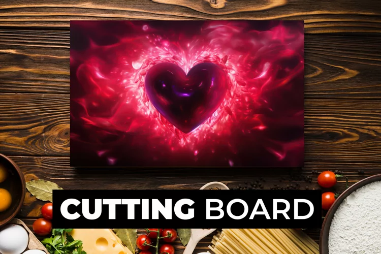 3D Heart Cutting Board Sublimation