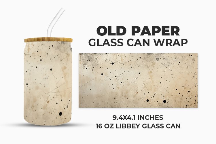 Old Paper Glass Can Wrap example image 1