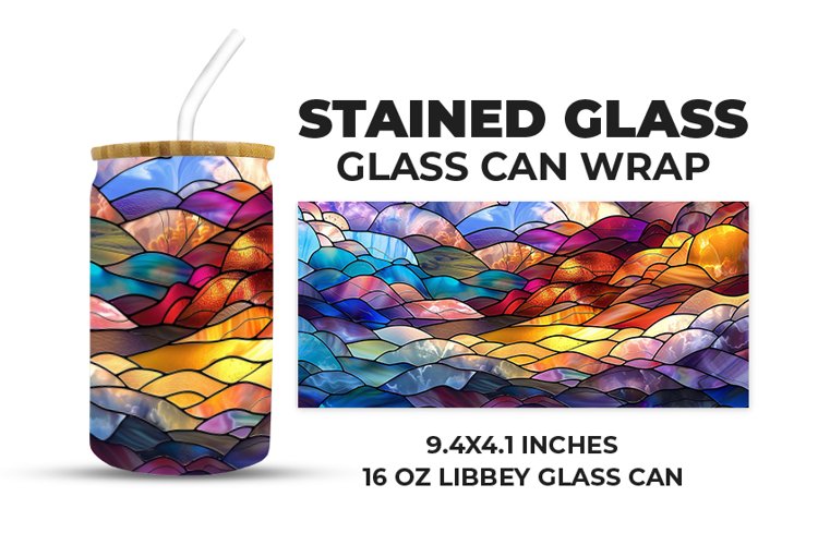 Stained Glass Glass Can Wrap example image 1