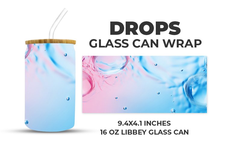 Drops Glass Can Wrap example image 1