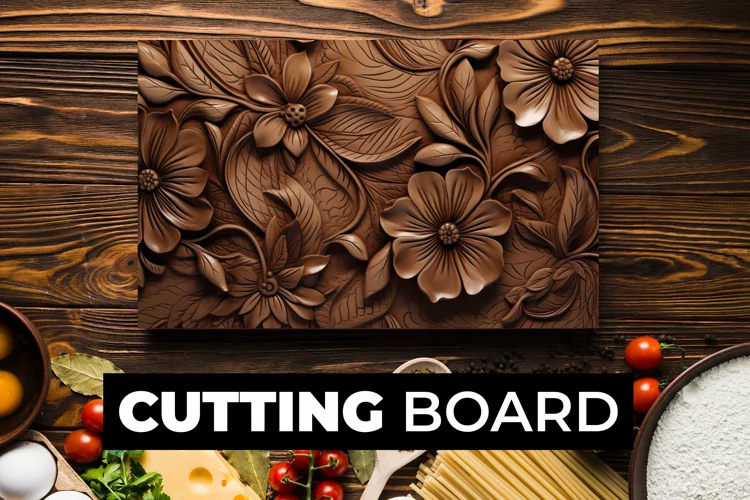 3D Wooden Floral Cutting Board Sublimation