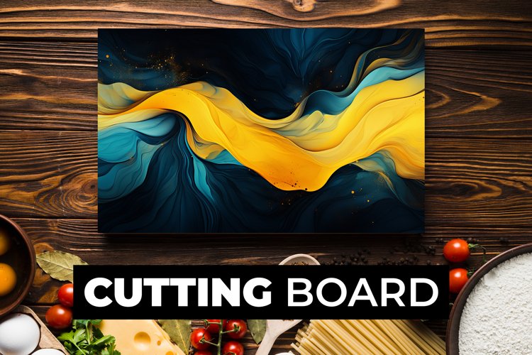 Fluid Abstract Cutting Board Sublimation example image 1