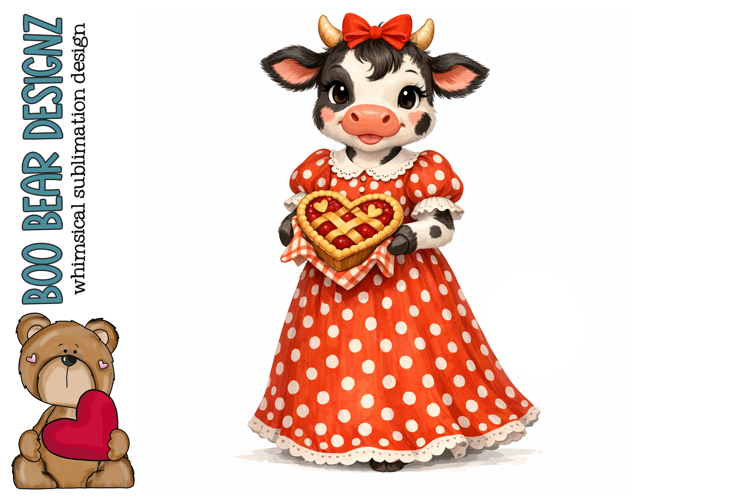 Sweet Little Baked Goods Cow, Strawberry Pie