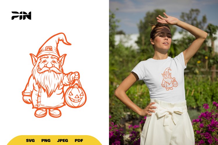 Halloween Gnome SVG - Halloween Gnome Clipart