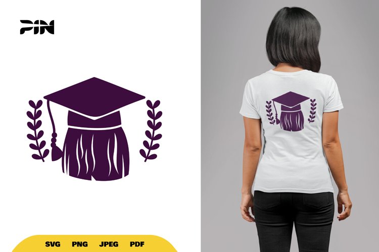 Graduation Girl SVG - Graduation Girl Clipart - Girl SVG example image 1
