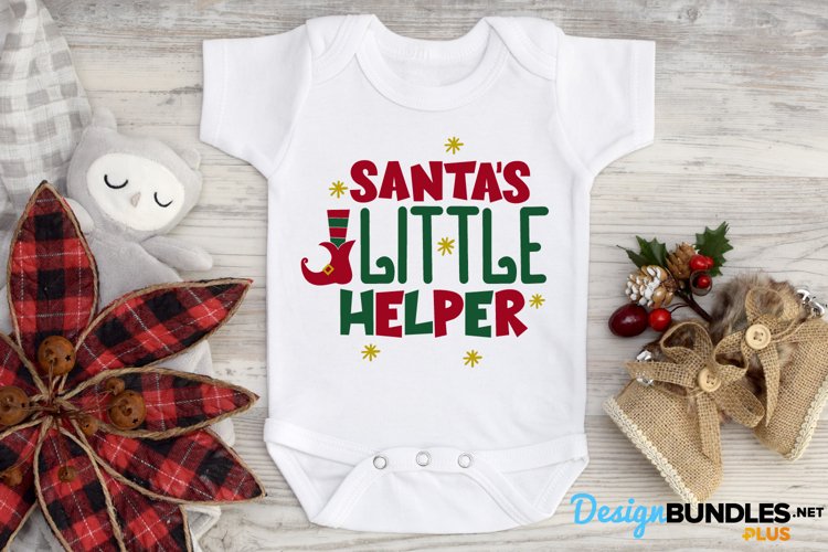 Santas Little Helper, Newborn Christmas Svg, Holidays Svg
