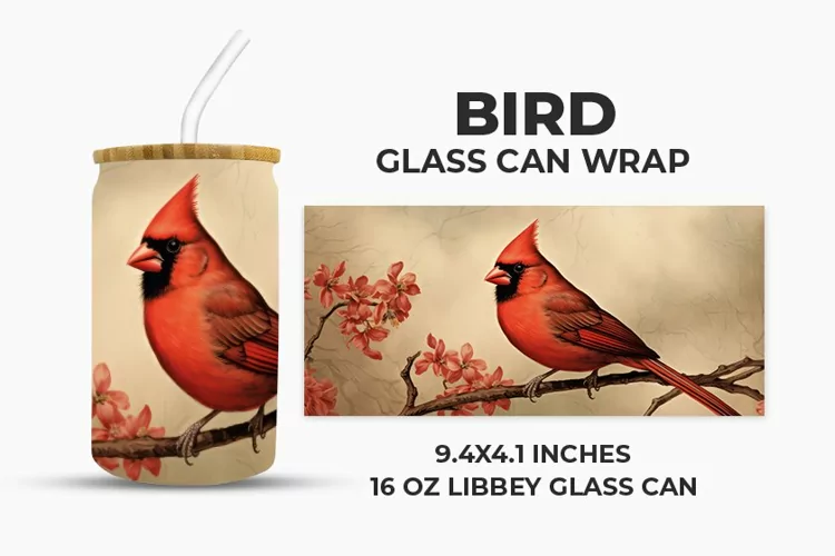 Bird Glass Can Wrap