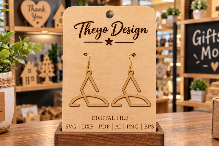 Earrings Laser Cut | Wooden Earrings Laser cut