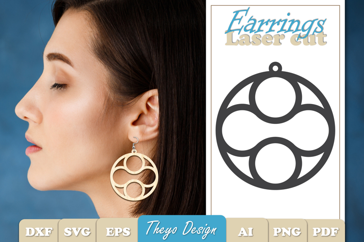 Earrings Laser Cut | Earrings Design SVG