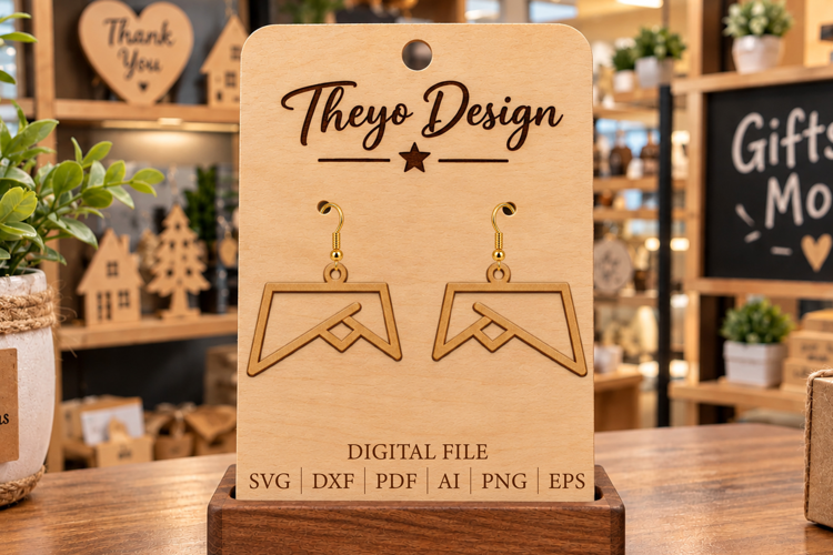 Earrings Laser Cut | Wooden Earrings Laser cut
