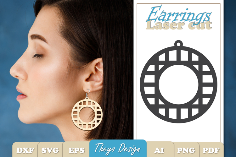 Earrings Laser Cut | Earrings Design SVG