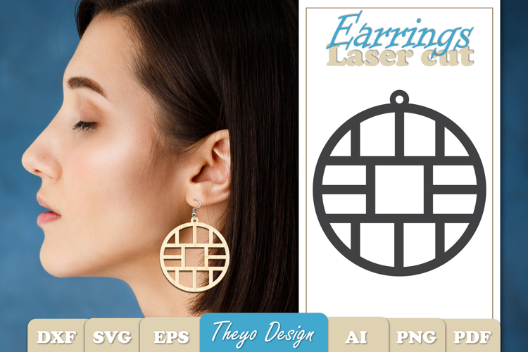 Earrings Laser Cut | Earrings Design SVG