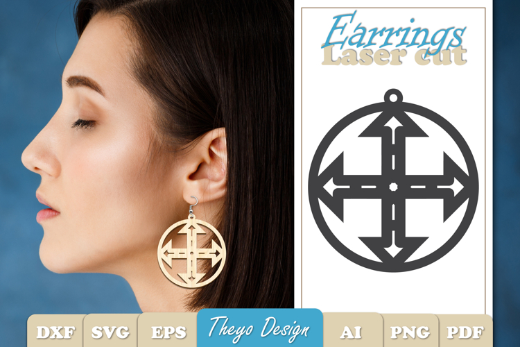 Earrings Laser Cut | Earrings Design SVG