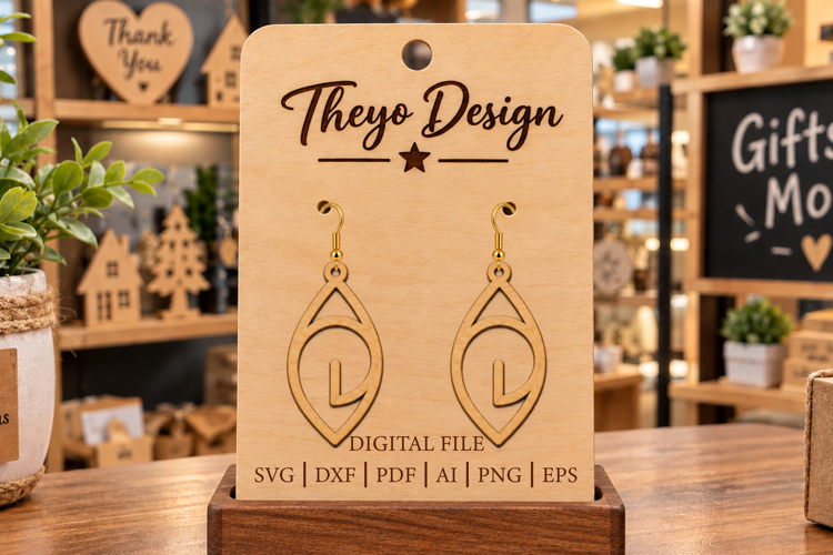 Earrings Laser Cut | Wooden Earrings Laser cut