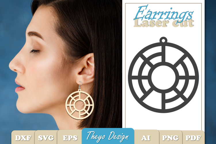 Earrings Laser Cut | Earrings Design SVG