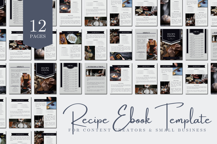 Recipe Ebook for Content Creators | Canva Template