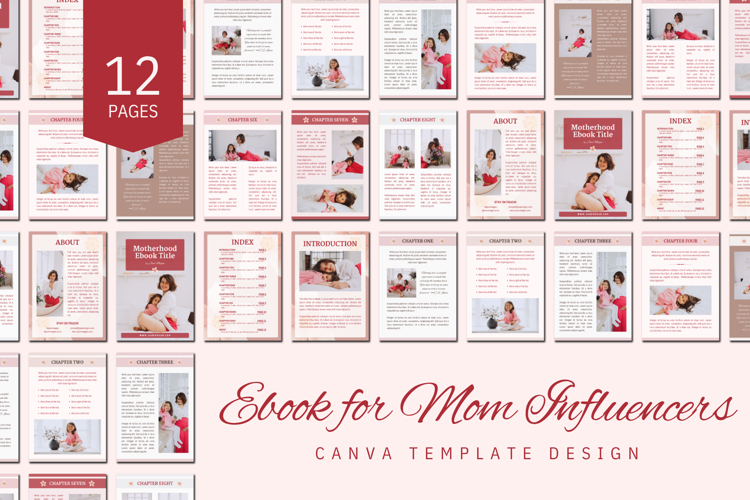 Aesthetic Ebook Design for Mom Influencers | Canva Template