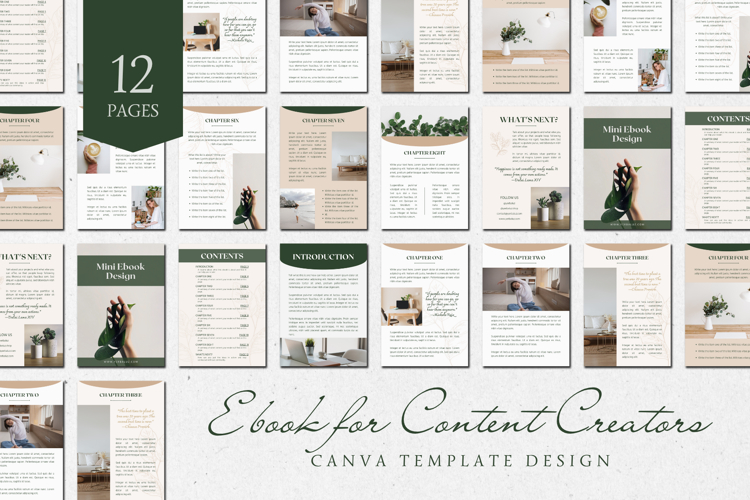 Aesthetic Ebook Design for Content Creators | Canva Template