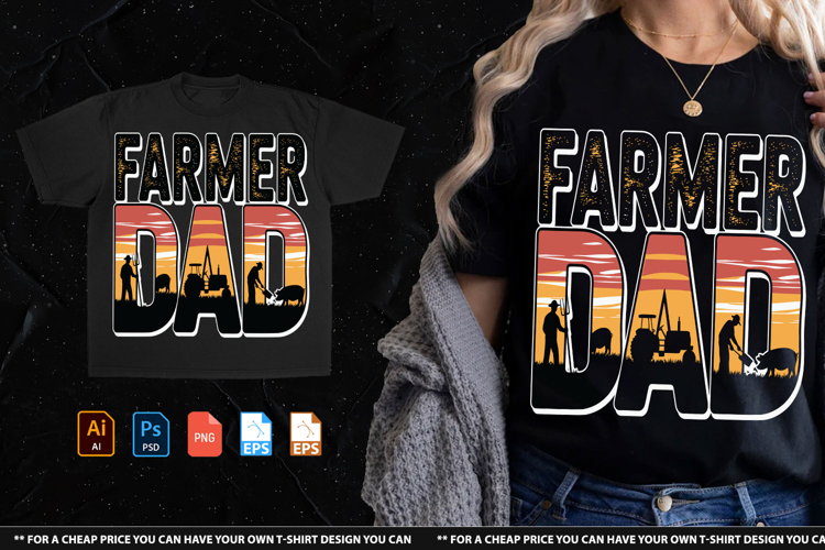Farmer Dad T-shirt Design