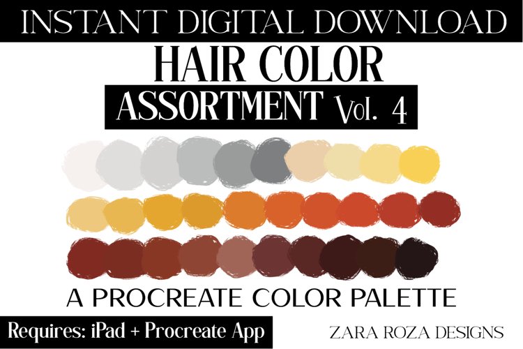 Hair Color Assortment Vol. 4 Natural Color Palette Swatches example image 1