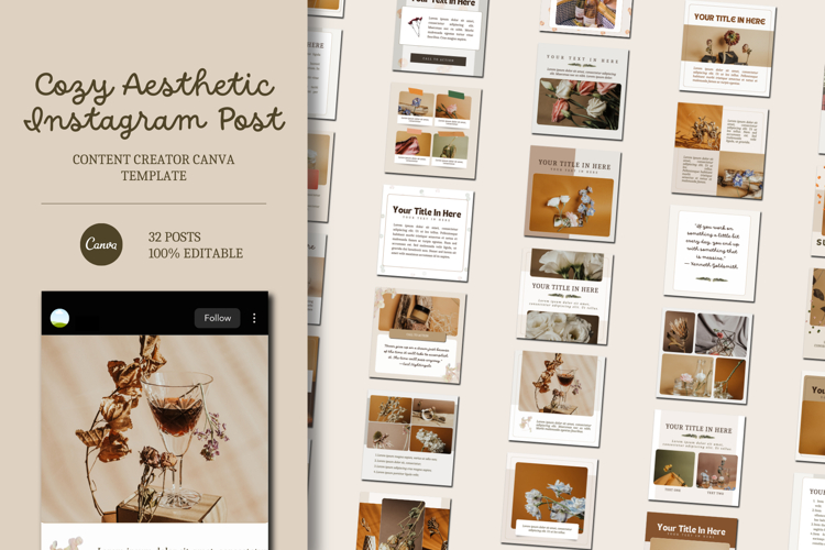 Cozy Aesthetic Instagram Post | Canva Template
