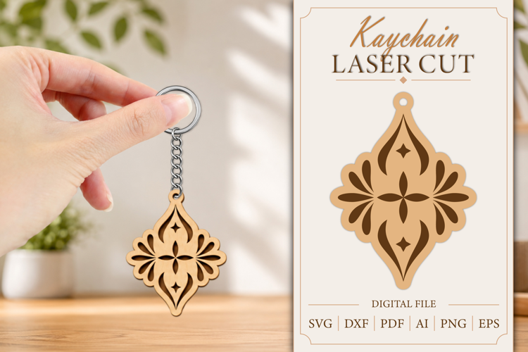 Keychain Laser Cut | Wooden Kaychain SVG
