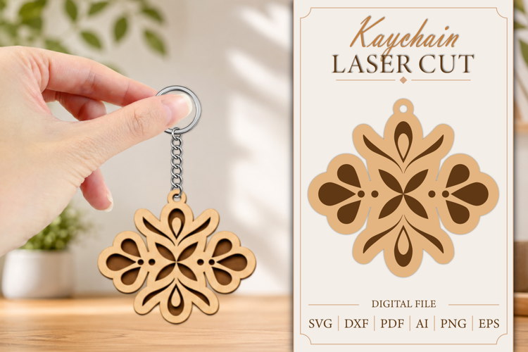 Keychain Laser Cut | Wooden Kaychain SVG