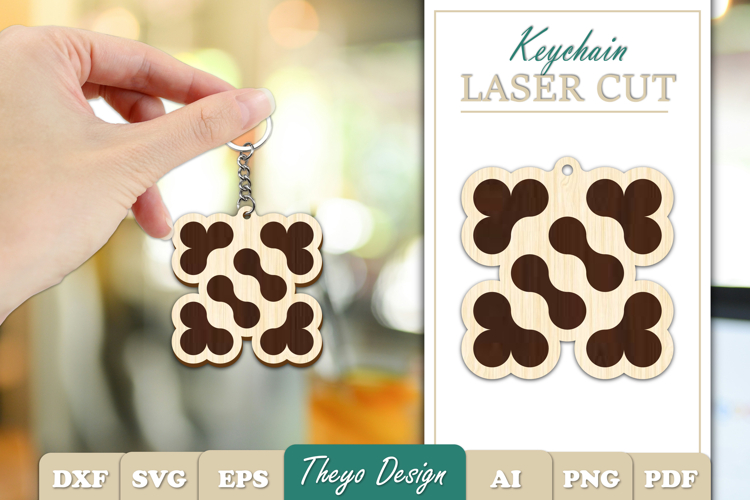 Metaball Keychain Laser cut | Keychain SVG
