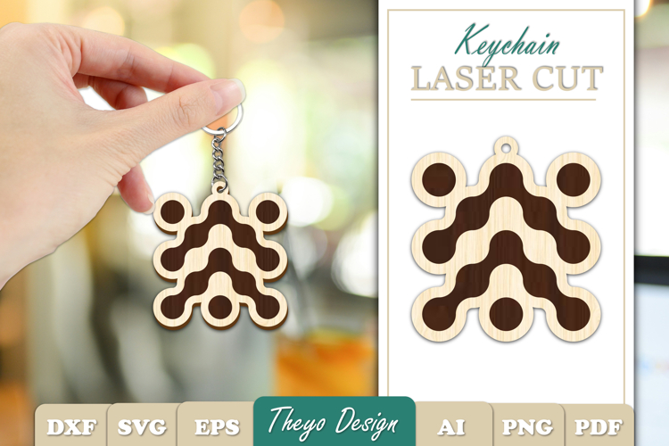 Metaball Keychain Laser cut | Keychain SVG