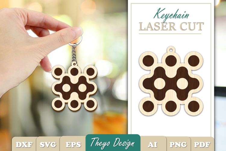 Metaball Keychain Laser cut | Keychain SVG