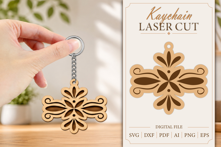 Keychain Laser Cut | Wooden Kaychain SVG