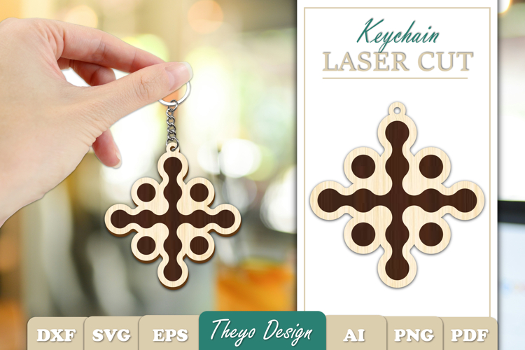 Metaball Keychain Laser cut | Keychain SVG