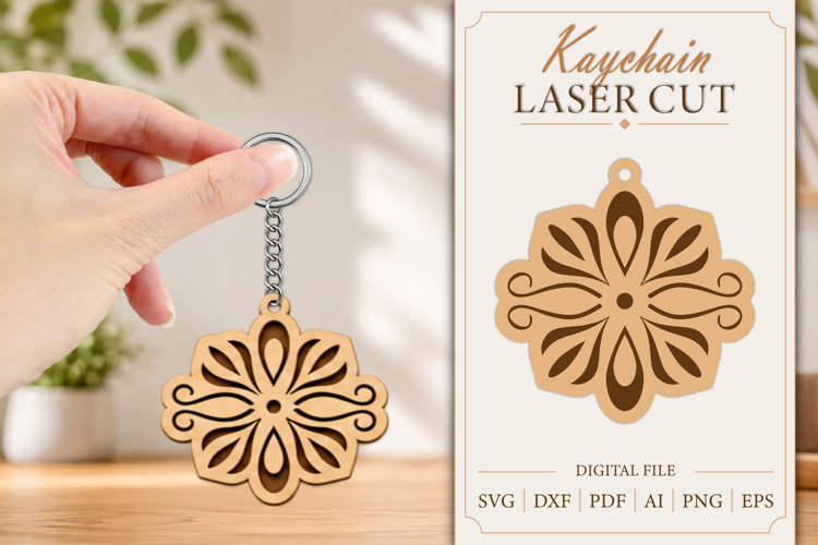 Keychain Laser Cut | Wooden Kaychain SVG