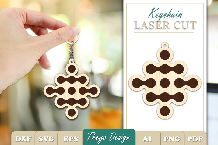 Metaball Keychain Laser cut | Keychain SVG