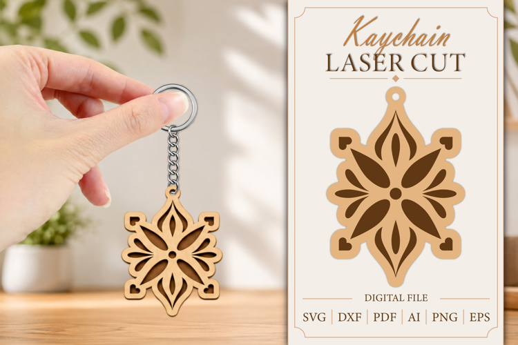 Keychain Laser Cut | Wooden Kaychain SVG