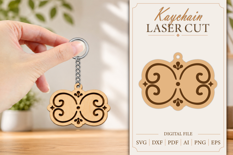 Keychain Laser Cut | Wooden Kaychain SVG