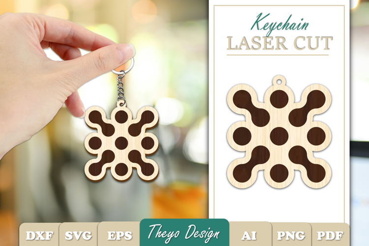 Metaball Keychain Laser cut | Keychain SVG
