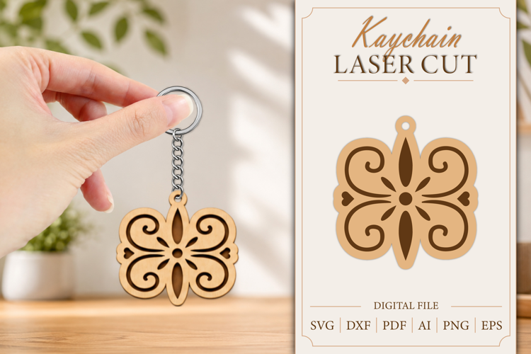 Keychain Laser Cut | Wooden Kaychain SVG
